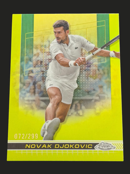 2024 Topps Chrome Lime Green 072/299 Novak Djokovic