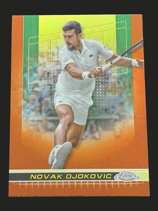 2024 Topps Chrome Tennis Clay Court Refractor Novak Djokovic