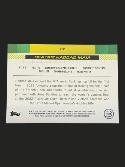 2024 Topps Chrome Beatriz Haddad Maia