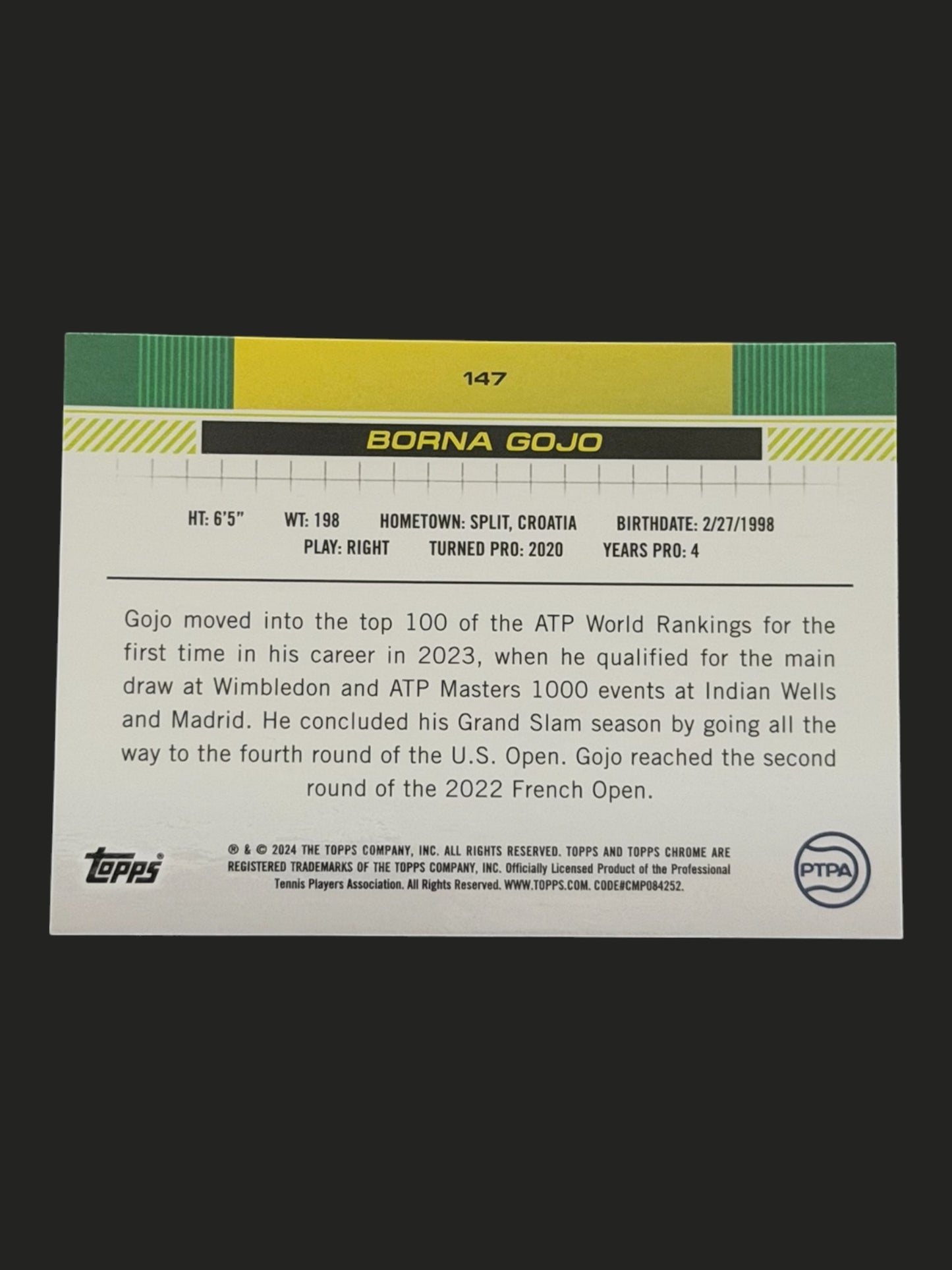 2024 Topps Chrome Borna Gojo