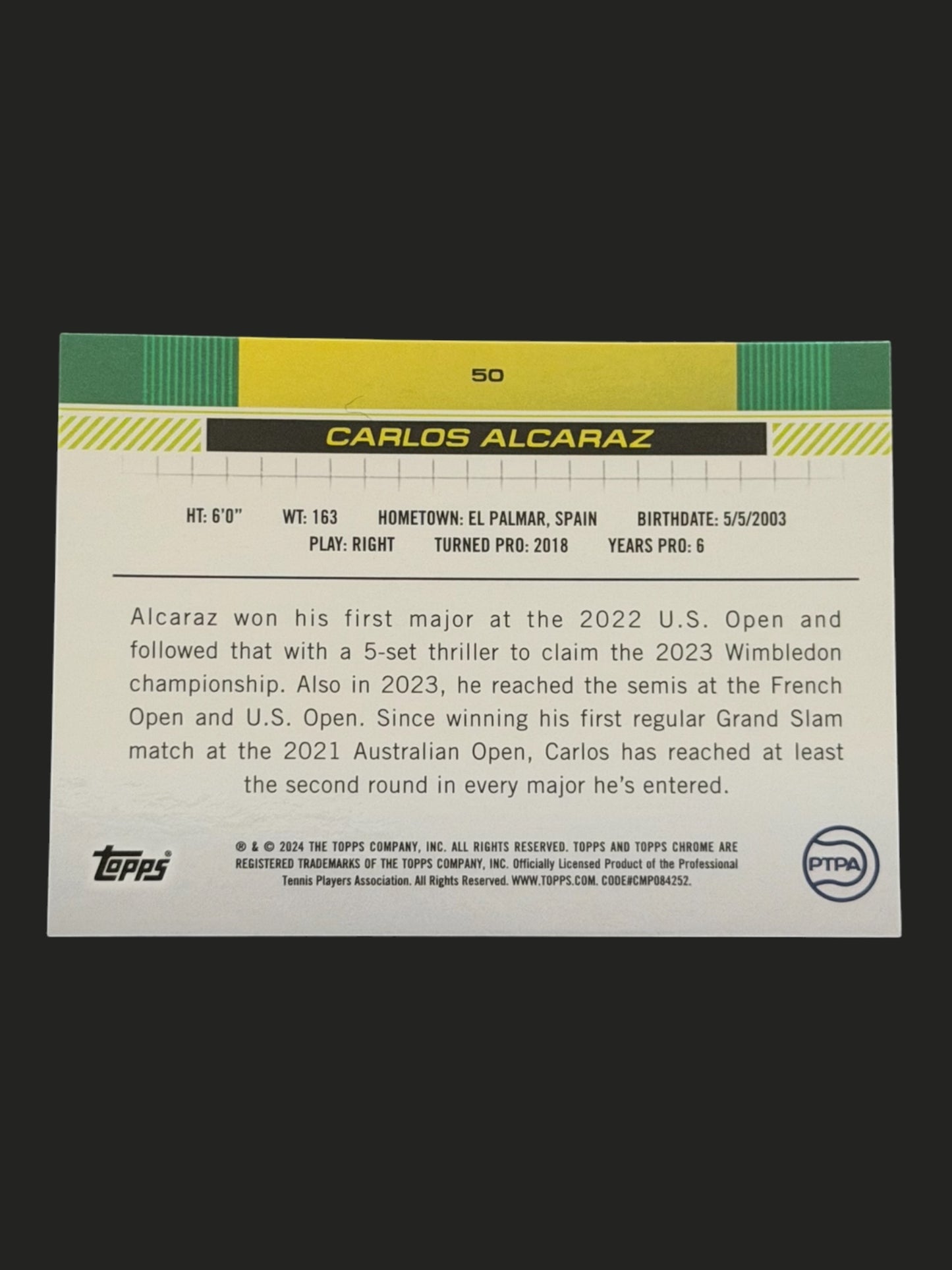 2024 Topps Chrome Carlos Alcaraz