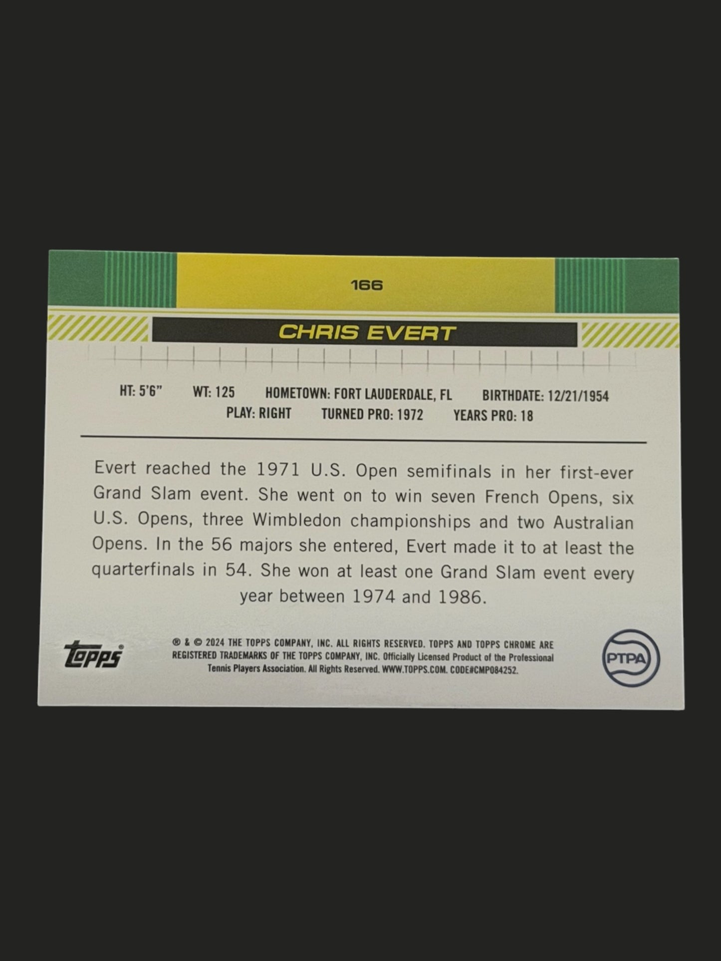 2024 Topps Chrome Chris Evert