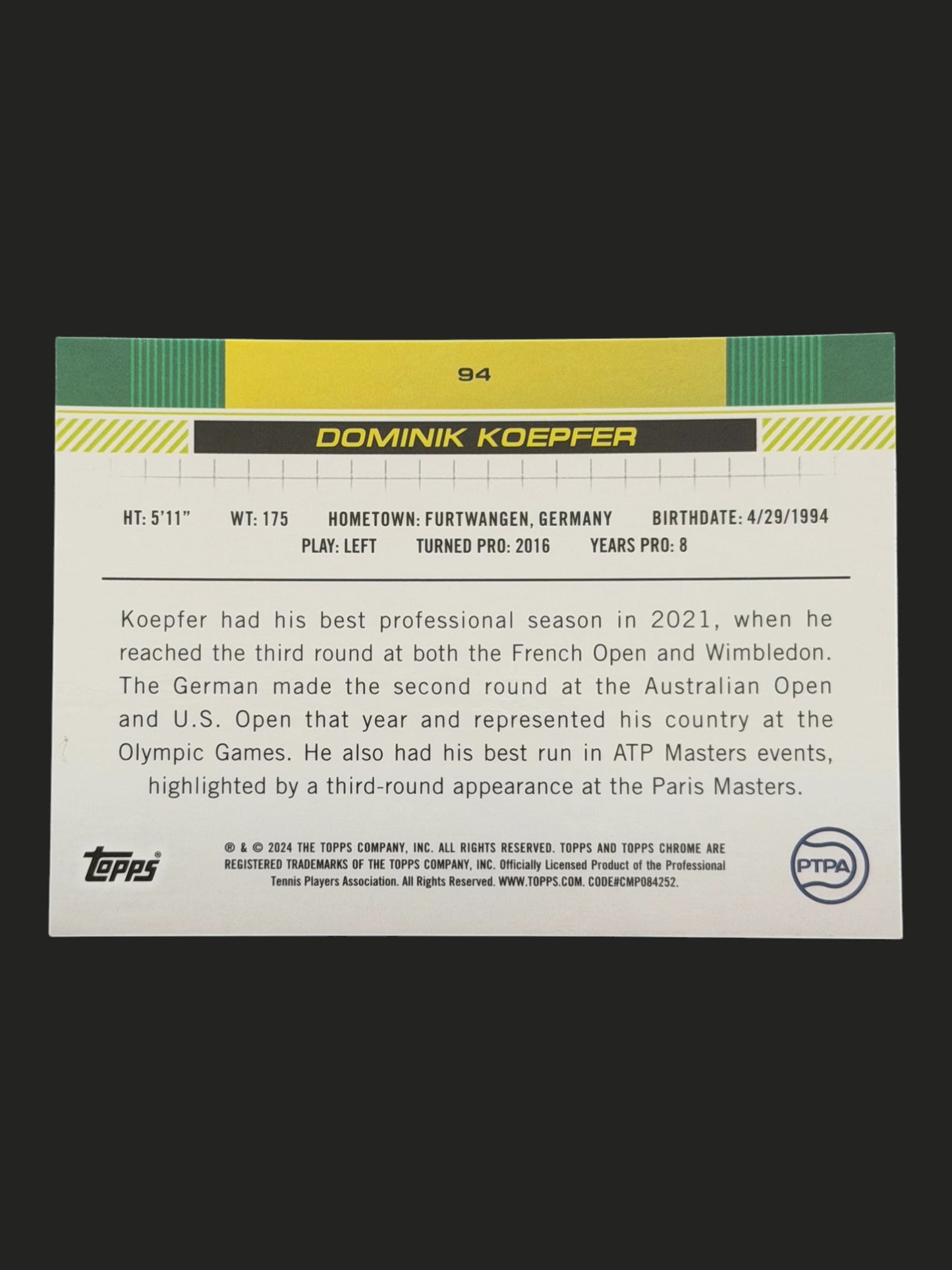 2024 Topps Chrome Dominik Koepfer