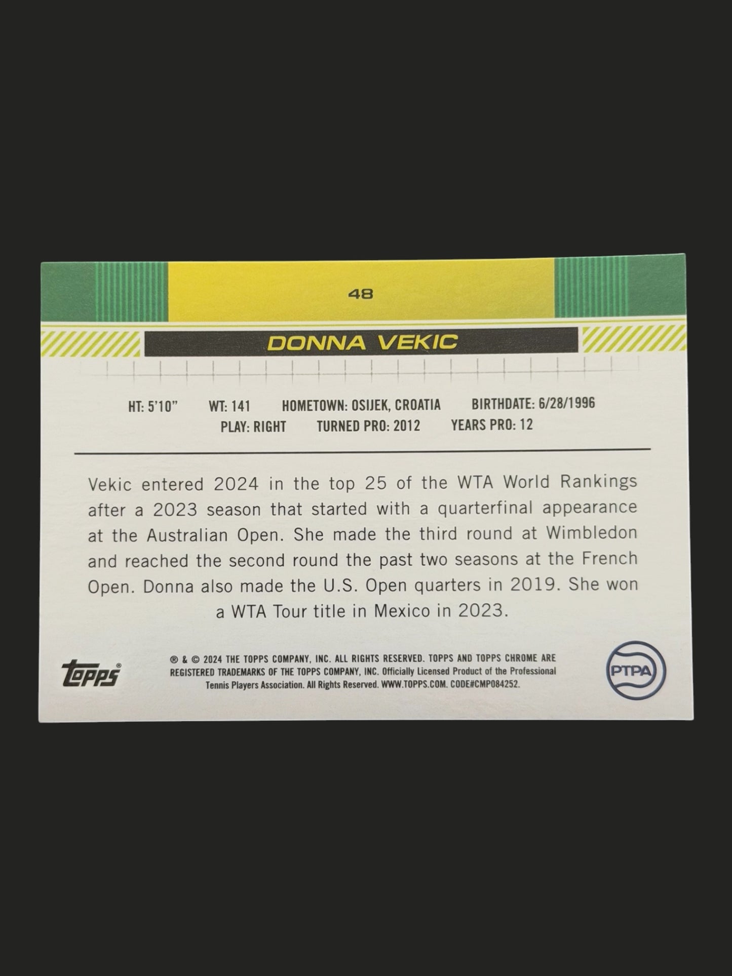 2024 Topps Chrome Donna Vekic