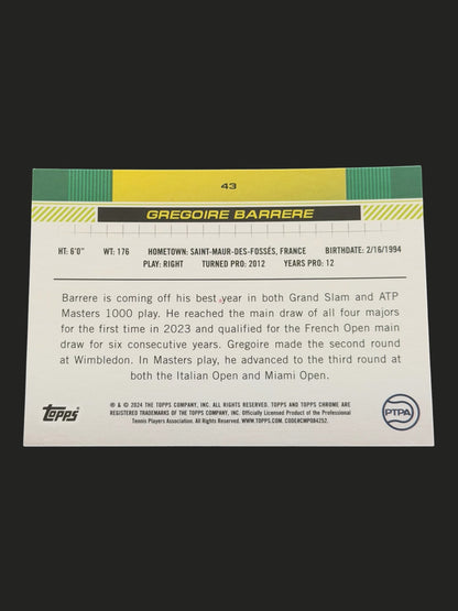 2024 Topps Chrome Gregoire Barrere