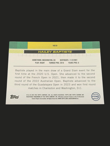 2024 Topps Chrome Hailey Baptiste