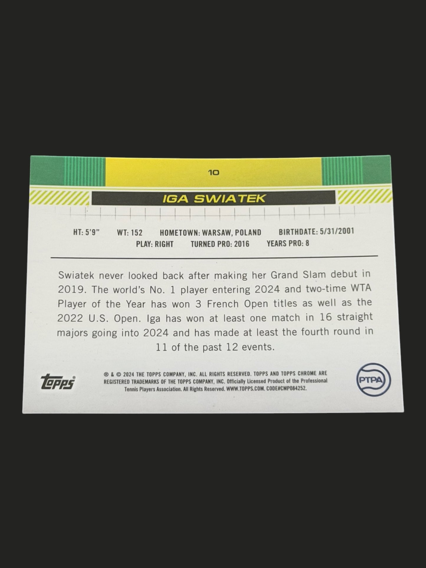 2024 Topps Chrome Iga Swiatek