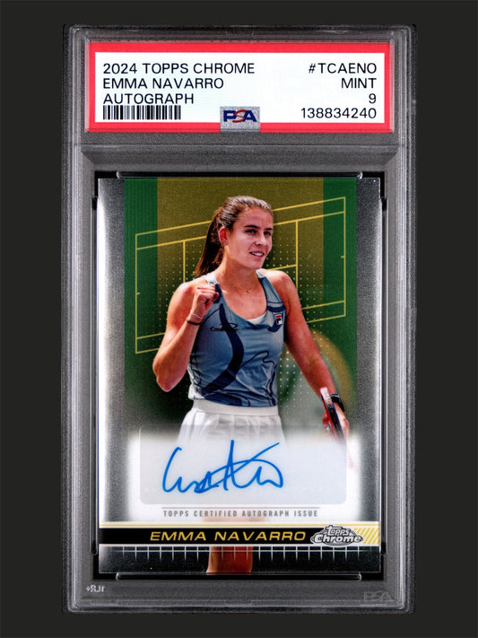 2024 Topps Chrome Auto Emma Navarro PSA 9