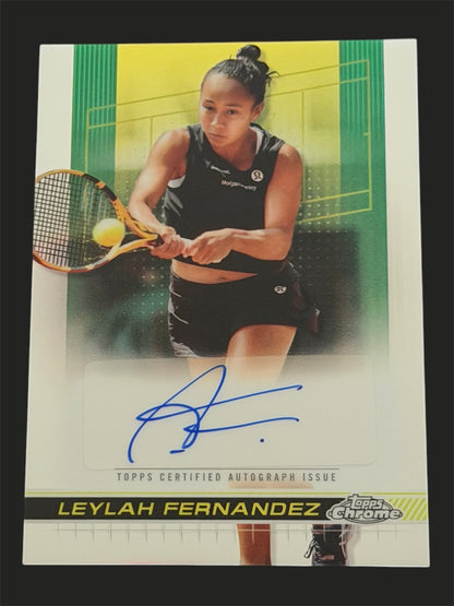 2024 Topps Chrome Autograph Leylah Fernandez