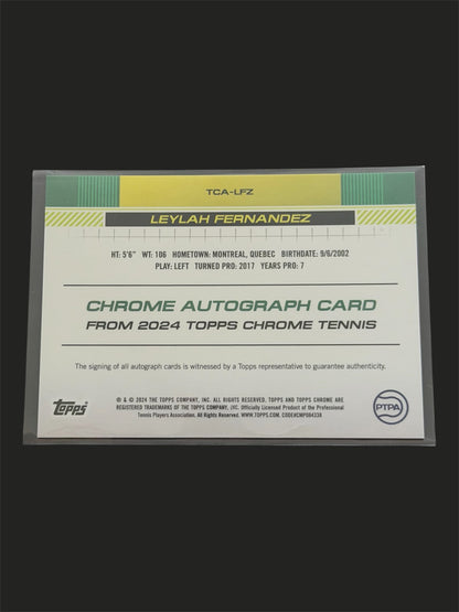 2024 Topps Chrome Autograph Leylah Fernandez