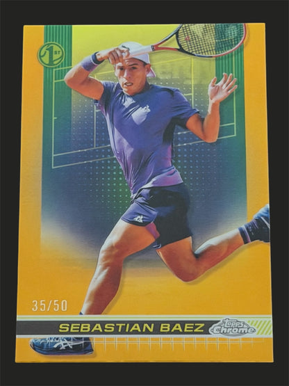 2024 Topps Chrome Tennis Gold Refractor 35/50 Sebastian Baez