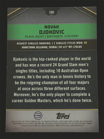 2024 Topps Graphite Novak Djokovic