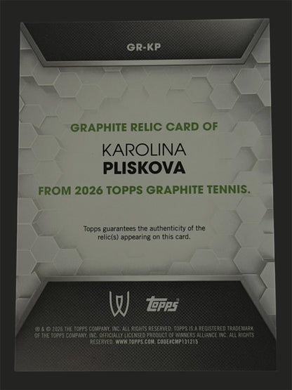 2026 Topps Graphite Relic Karolina Pliskova