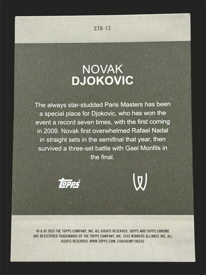 2025 Topps Chrome Tennis Captured Novak Djokovic