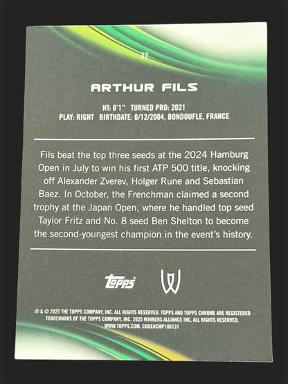 2025 Topps Chrome Shimmer Refractor Arthur Fils
