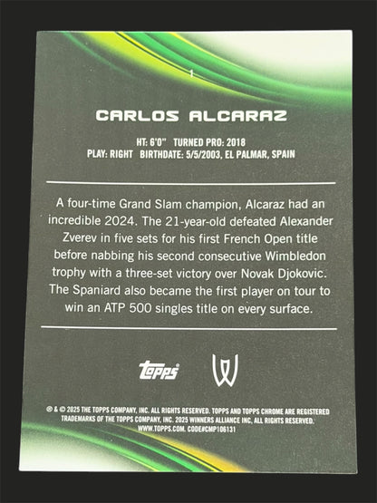 2025 Topps Chrome Tennis Carlos Alcaraz