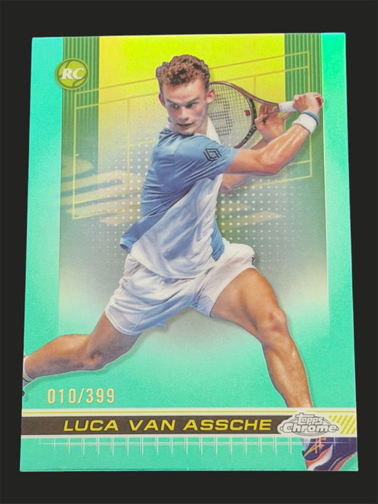 2024 Topps Chrome Tennis Aqua Refractor 010/399 Luca Van Assche