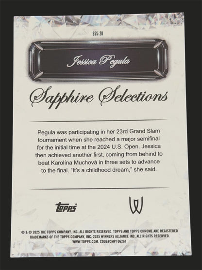 2025 Topps Chrome Sapphire Selections Jessica Pegula