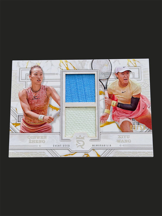 2024 Topps Royalty Prodigious Pairings 05/50 Qinwen Zheng & Xiyu Wang