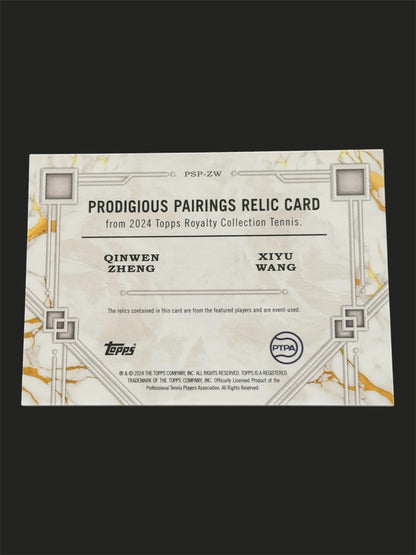 2024 Topps Royalty Prodigious Pairings 05/50 Qinwen Zheng & Xiyu Wang