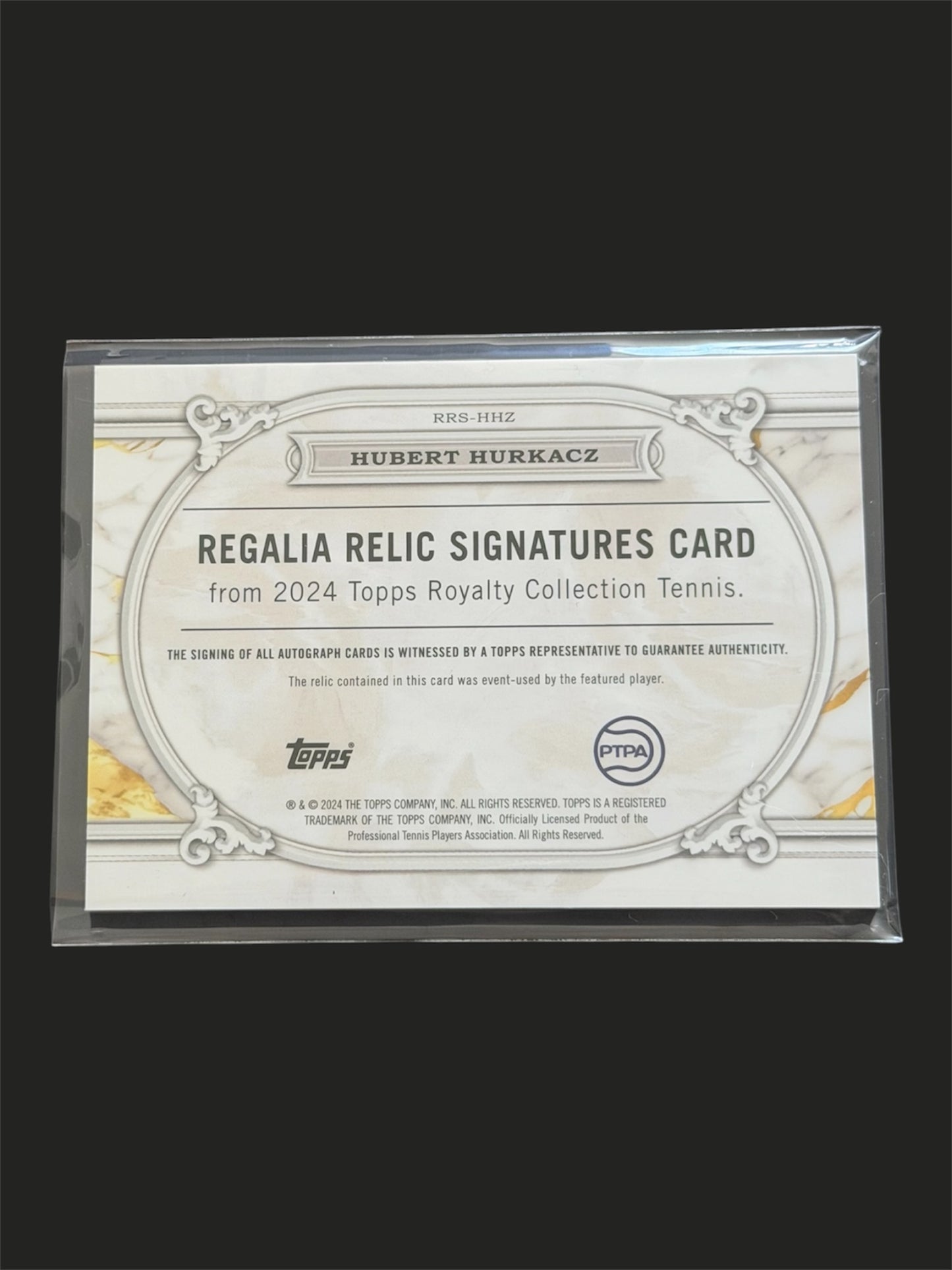 2024 Topps Royalty Regalia Relics Signatures 08/75 Hubert Hurkacz
