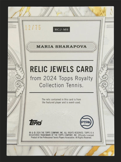 2024 Topps Royalty Relics Jewel 12/75 Maria Sharapova