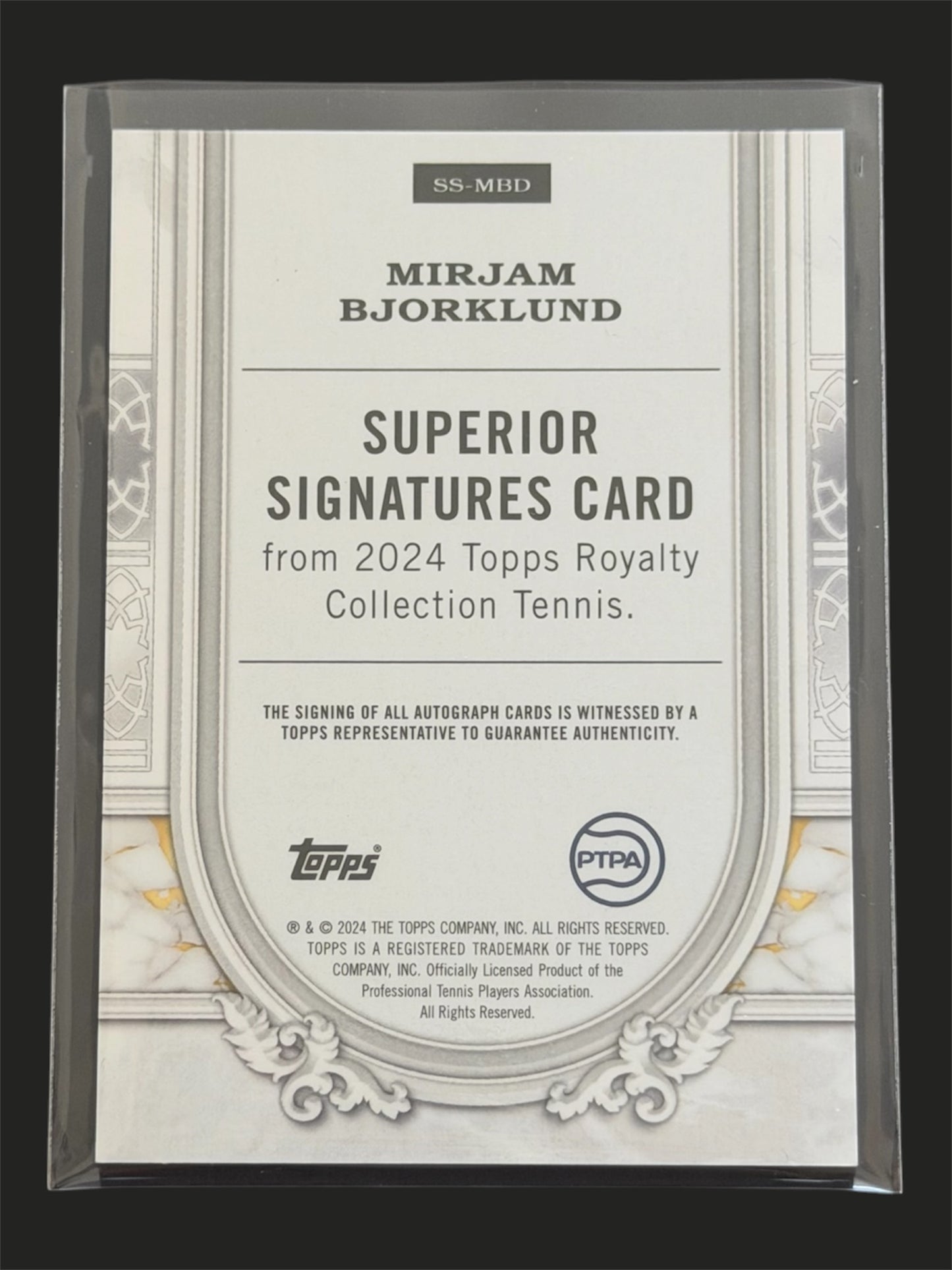 2024 Topps Royalty Superior Signatures 15/75 Mirjam Bjorklund