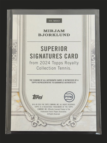 2024 Topps Royalty Superior Signatures 15/75 Mirjam Bjorklund