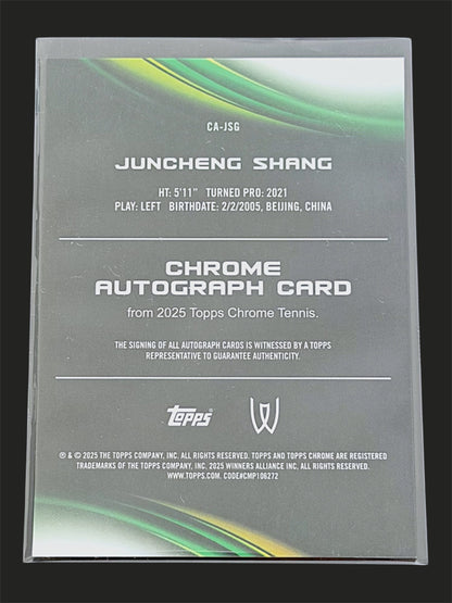 2025 Topps Chrome Sapphire Autograph Juncheng Shang