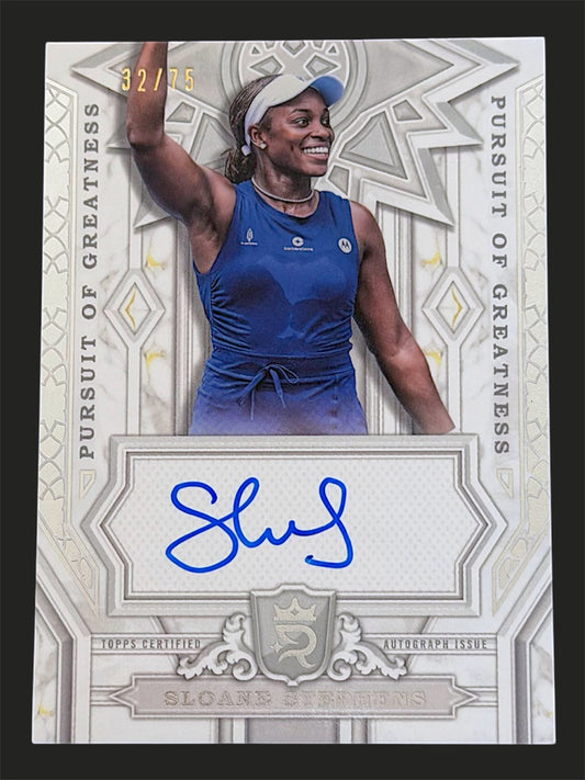 2024 Topps Royalty Pursuit of Greatness Autograph 32/75 Sloane Stephens
