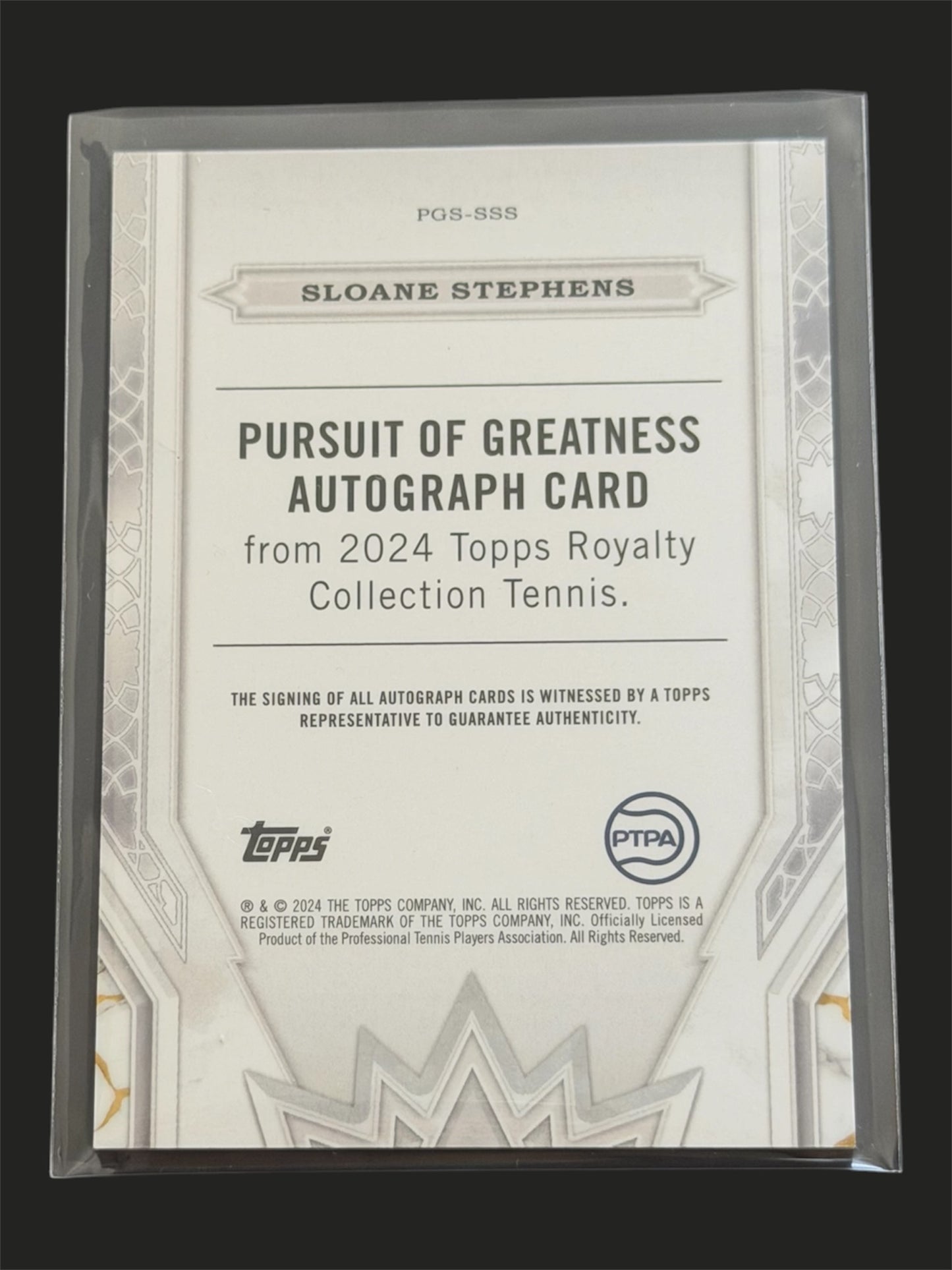 2024 Topps Royalty Pursuit of Greatness Autograph 32/75 Sloane Stephens