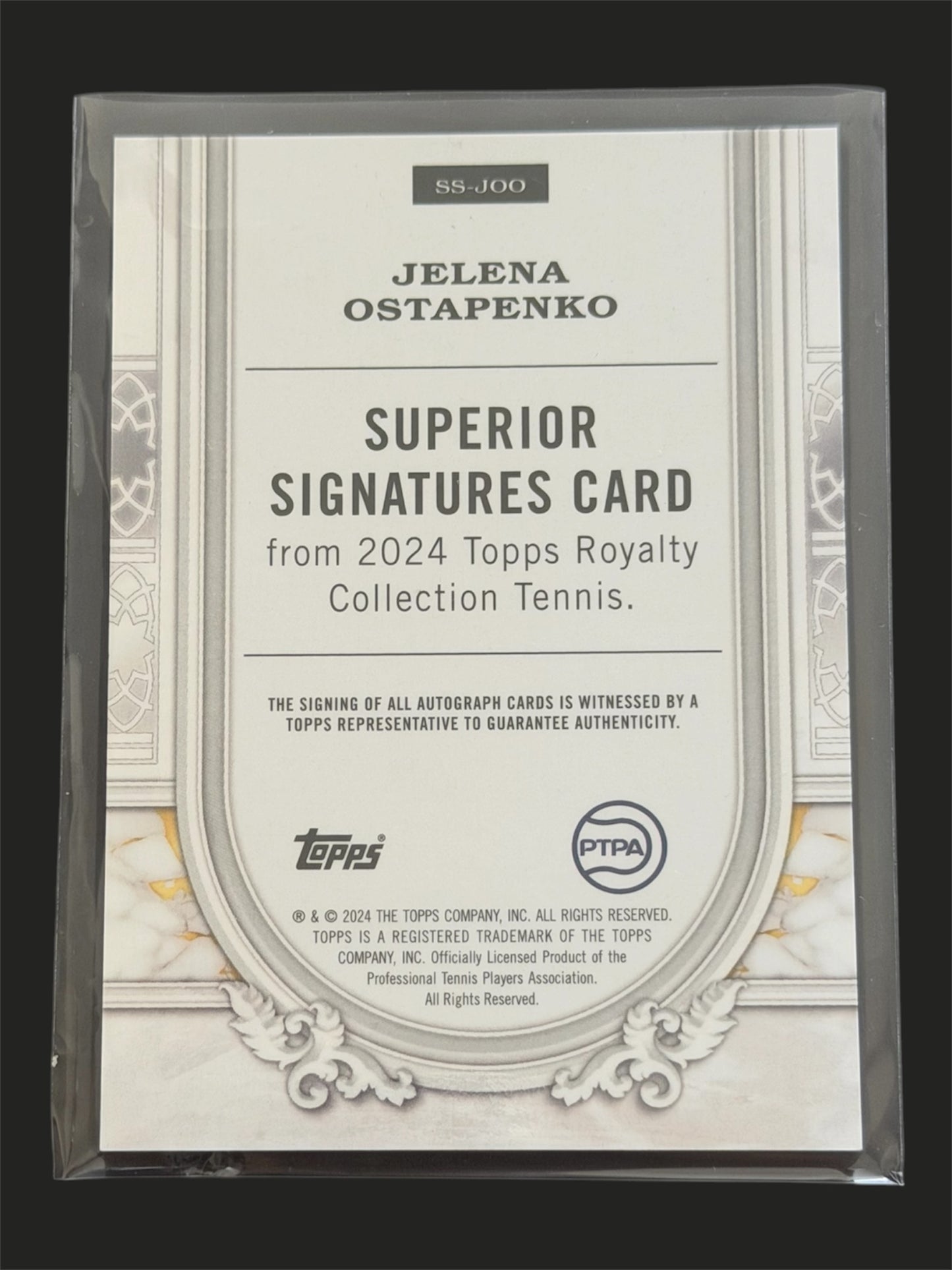 2024 Topps Royalty Superior Signatures 47/75 Jelena Ostapenko