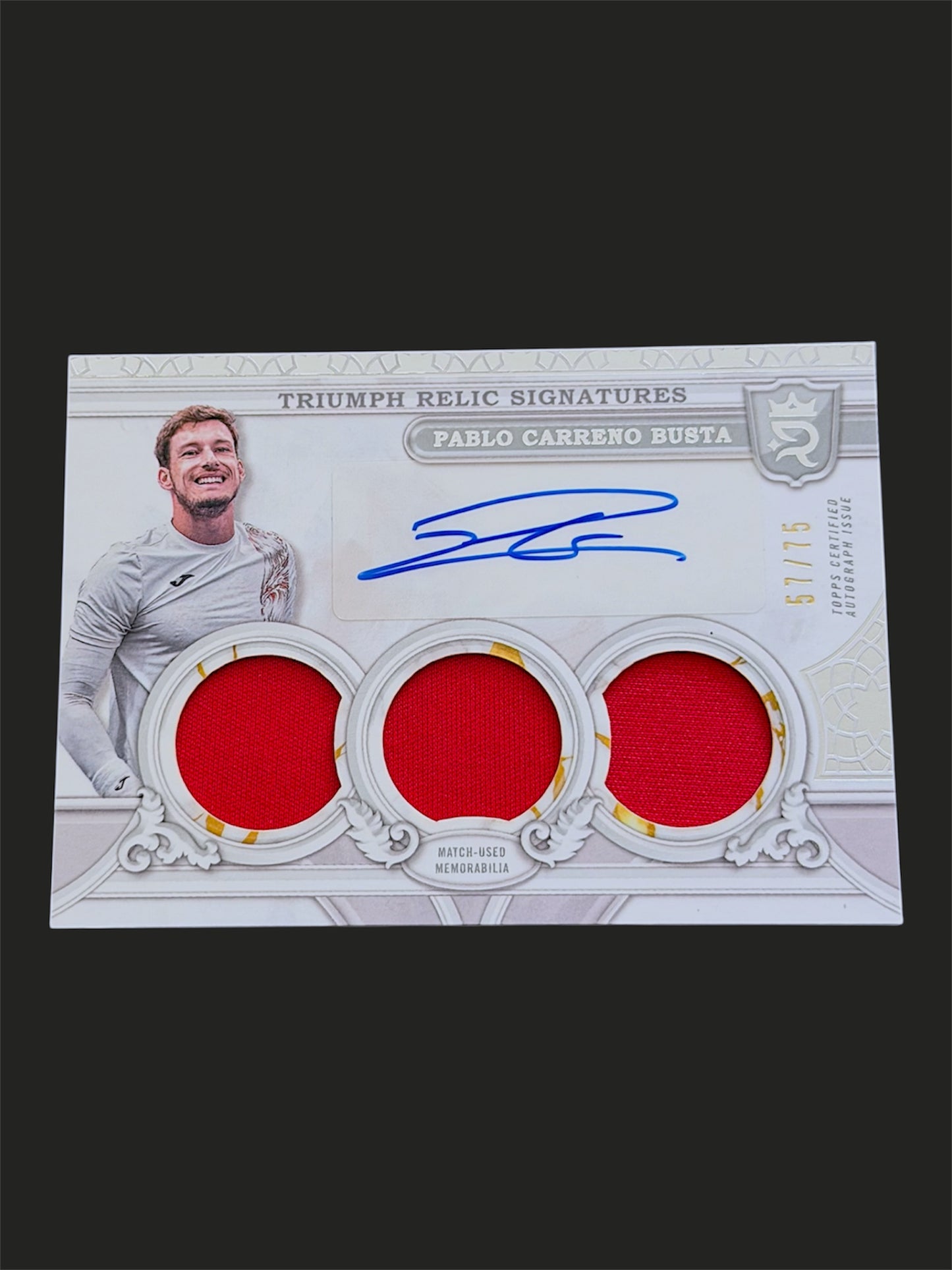2024 Topps Royalty Triumph Relic Signatures 57/75 Pablo Carreno Busta