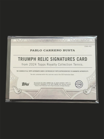 2024 Topps Royalty Triumph Relic Signatures 57/75 Pablo Carreno Busta