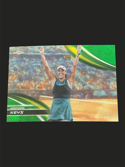 2025 Topps Chrome Sapphire Green 12/75 Madison Keys