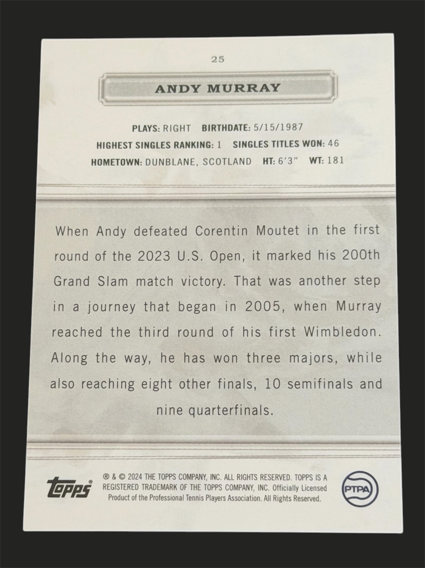 2024 Topps Royalty /99 Andy Murray