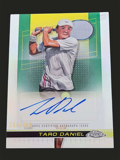 2024 Topps Chrome Refractor Autograph 184/499 Taro Daniel