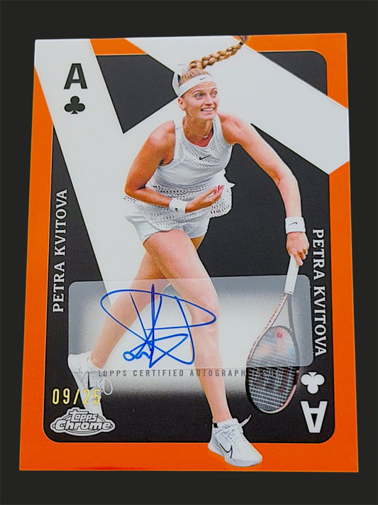2025 Topps Chrome Orange Aces Auto 09/25 Petra Kvitova