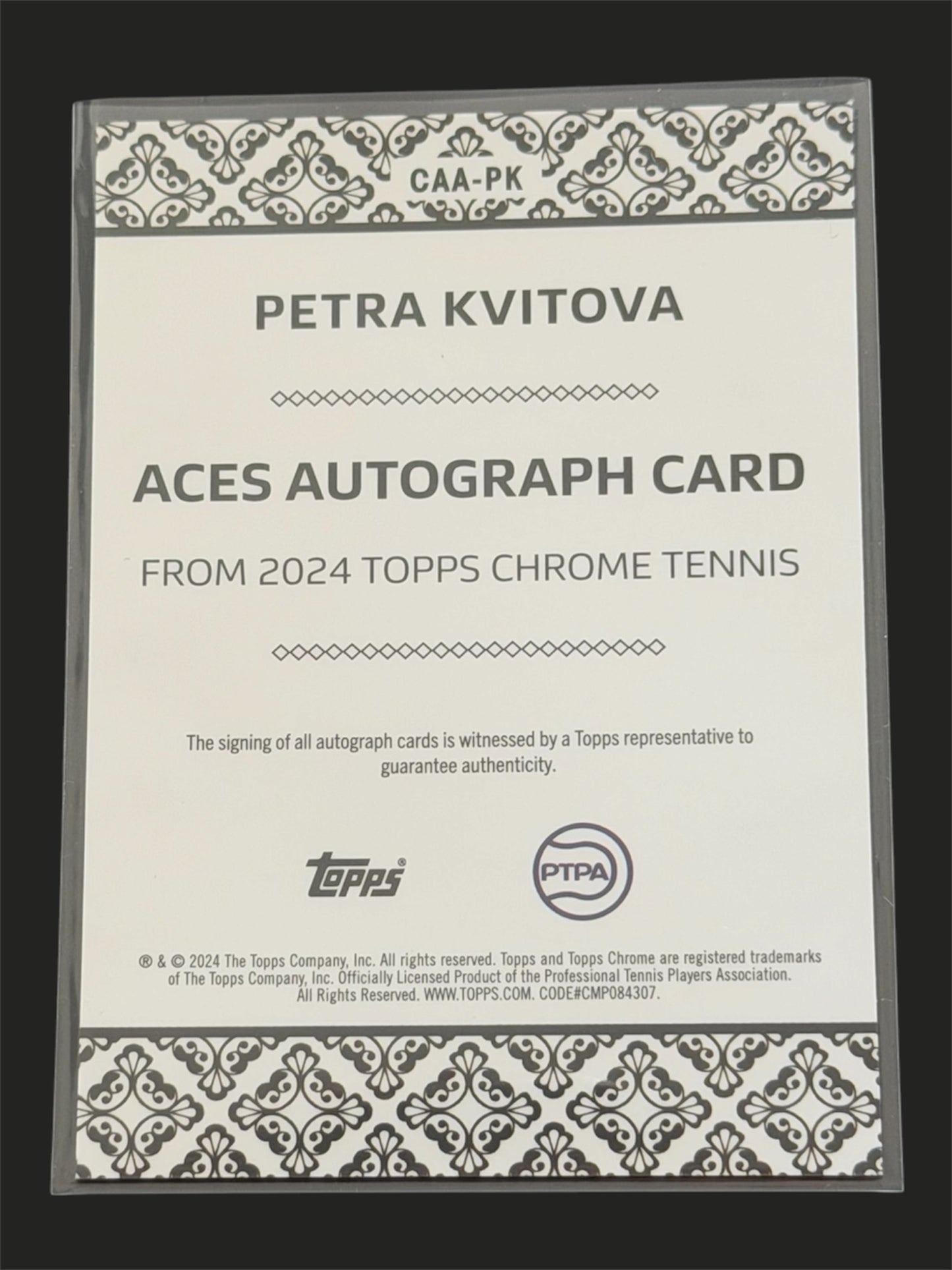 2025 Topps Chrome Orange Aces Auto 09/25 Petra Kvitova