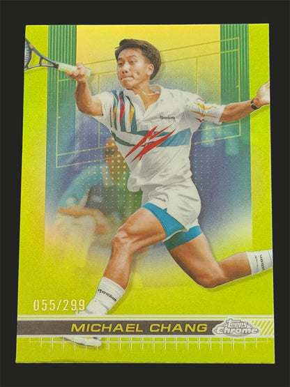 2024 Topps Chrome Tennis Lime Green Refractor /299 Michael Chang