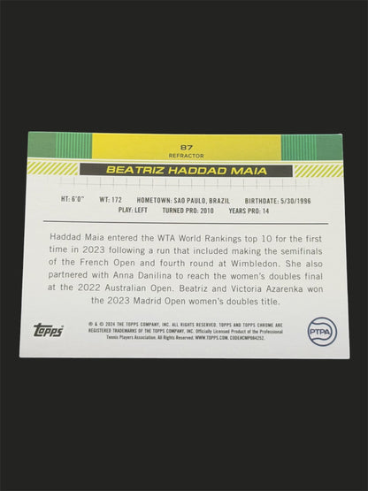 2024 Topps Chrome Refractor Beatriz Haddad-Maia