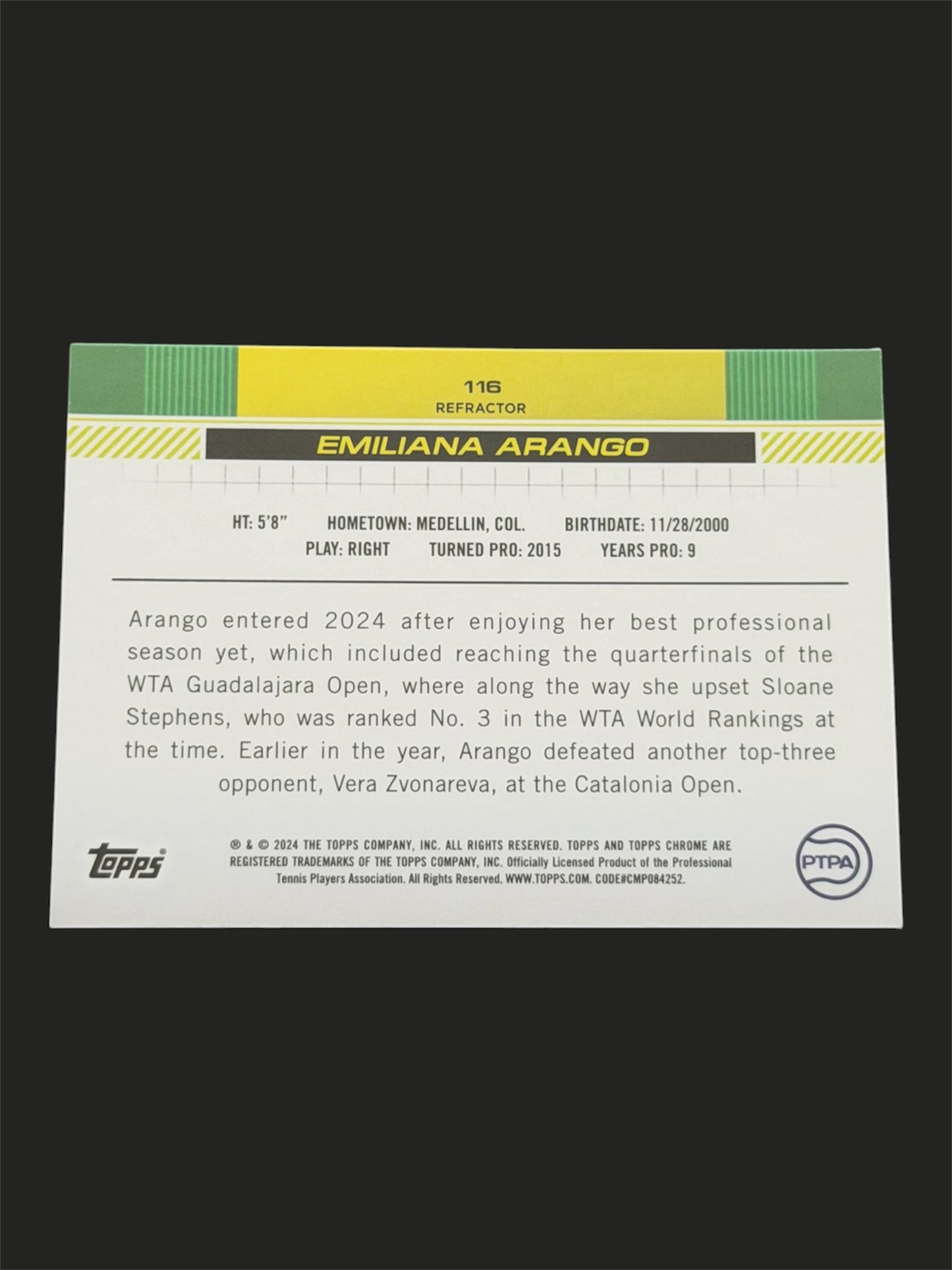 2024 Topps Chrome Refractor Emiliana Arango