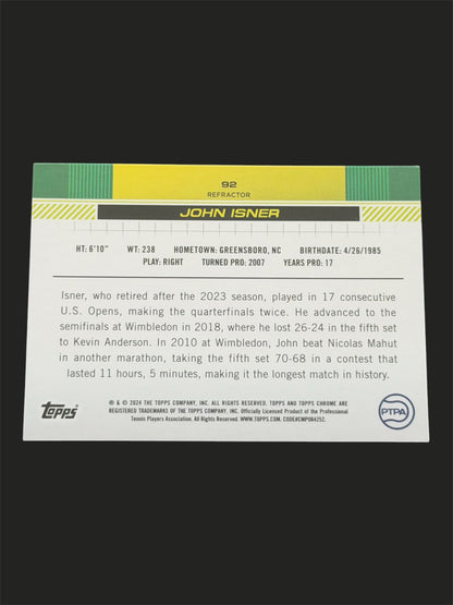 2024 Topps Chrome Refractor John Isner