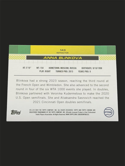 2024 Topps Chrome Refractor Anna Blinkova