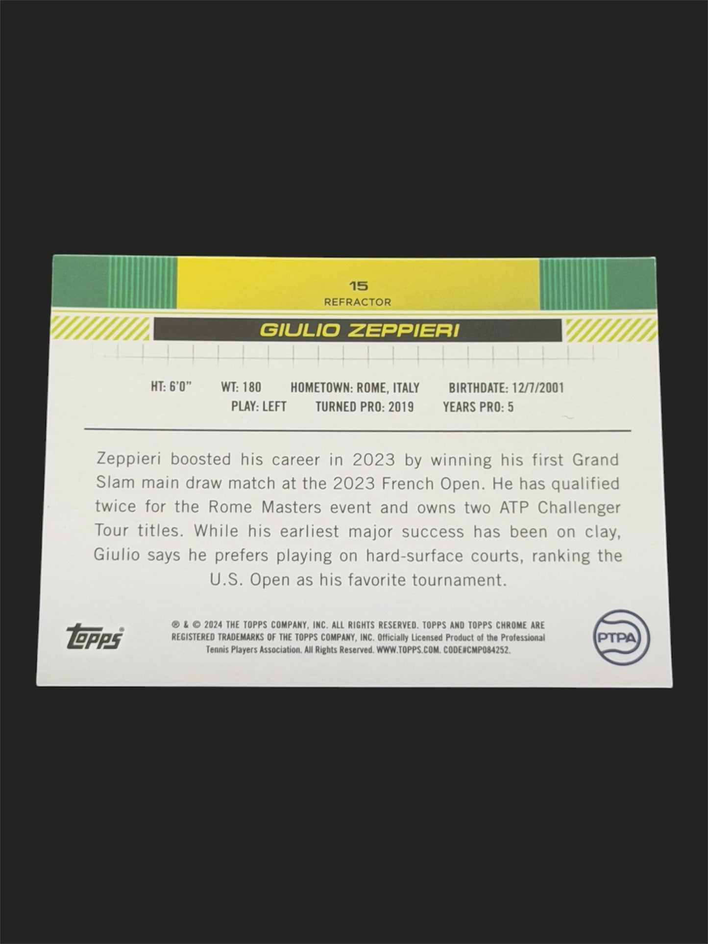 2024 Topps Chrome Refractor Giulio Zeppieri
