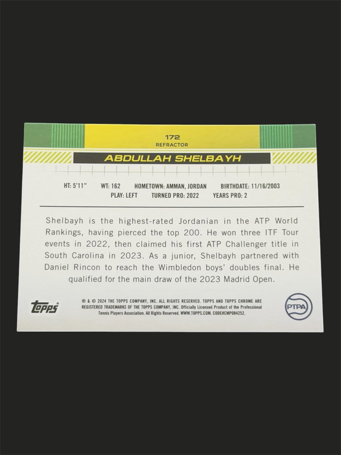 2024 Topps Chrome Refractor Abdullah Shelbayh