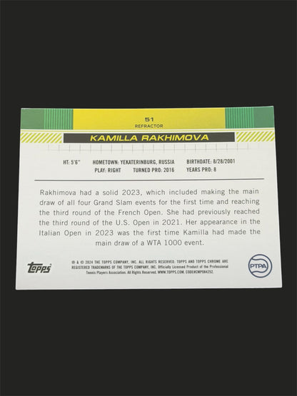 2024 Topps Chrome Refractor Kamilla Rakhimova