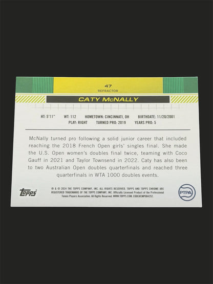 2024 Topps Chrome Caty McNally — Refractor tennis card