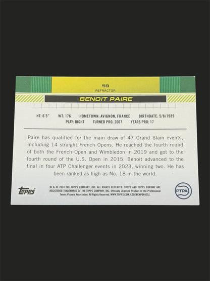 2024 Topps Chrome Refractor Benoit Paire