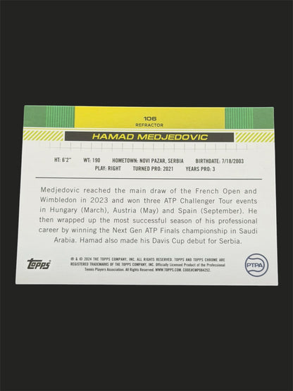 2024 Topps Chrome Refractor Hamad Medjedovic